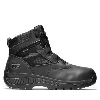 Timberland Férfi PRO Valor Duty 6" Side-Zip Soft Toe Munkavédelmi Bakancs Fekete